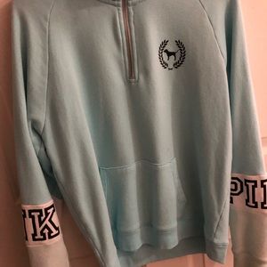 Blue VS PINK 3 quarter zip pullover